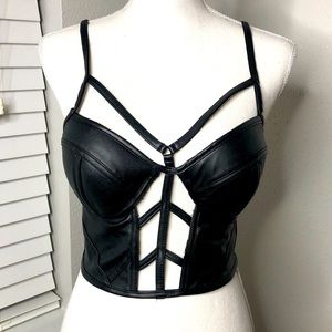 Faux leather Corset Size Small
